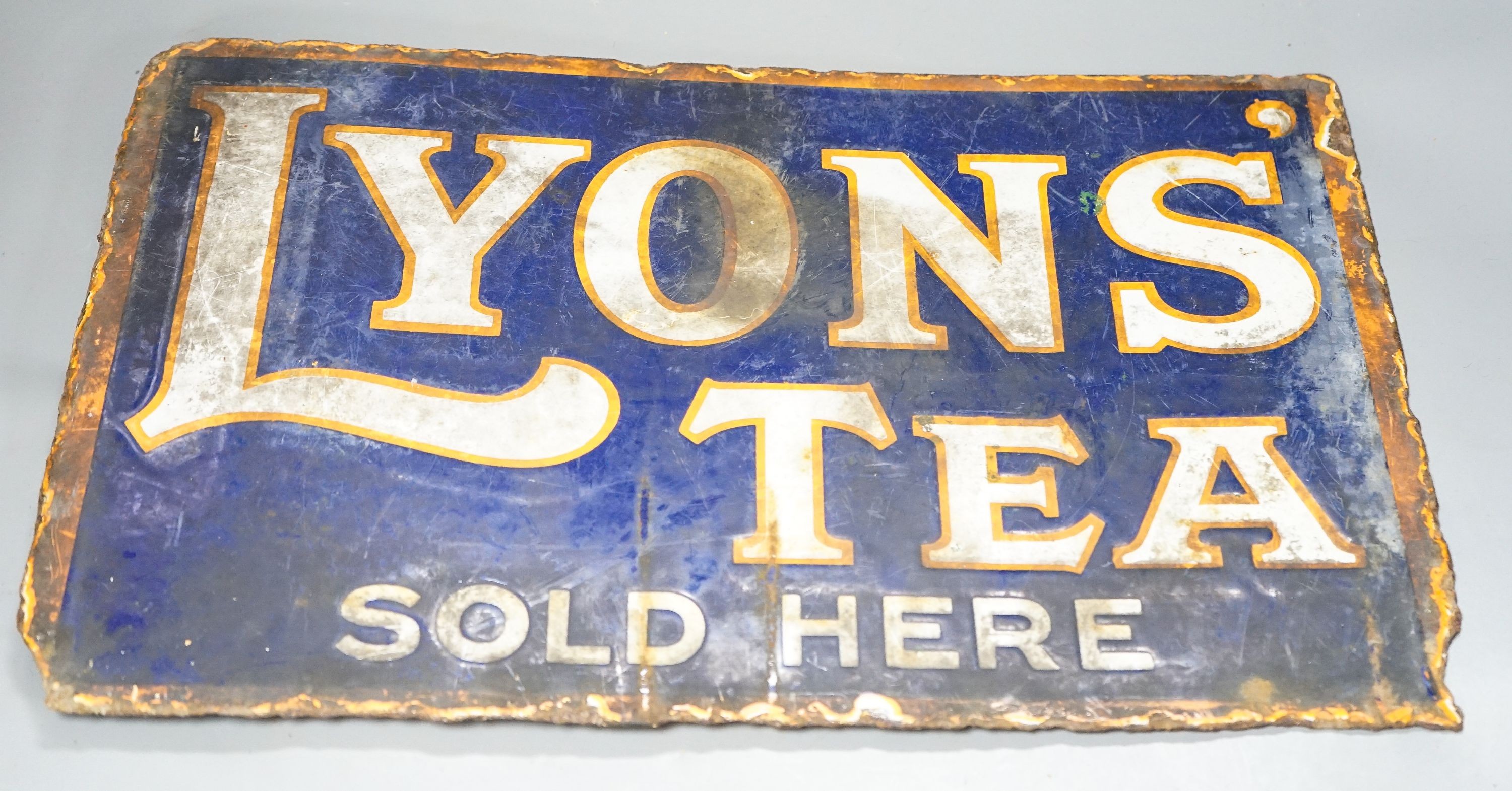 A Lyons Tea enamelled sign 30x46cm